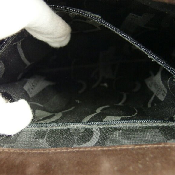 Salvatore Ferragamo Shoulder Bag Vara Enamel Leather Authentic Used - Picture 7 of 8